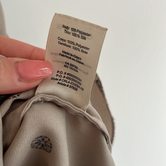 Aritzia beige tank up with pattern in size M - Picture 7 of 8